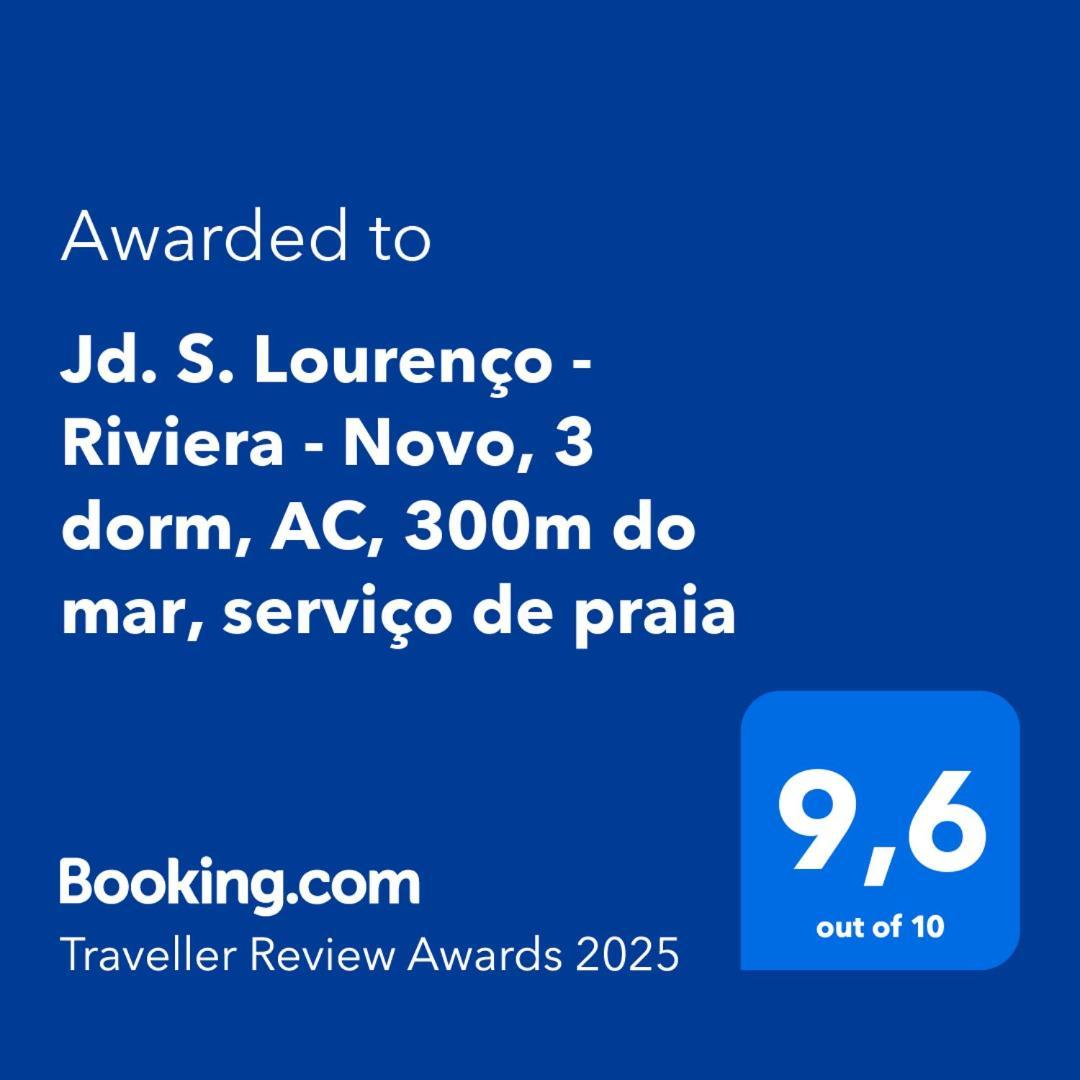 Jd. S. Lourenco - Riviera - Novo, 3 Dorm, Ac, 300M Do Mar, Servico De Praia Riviera de Sao Lourenco Exterior foto